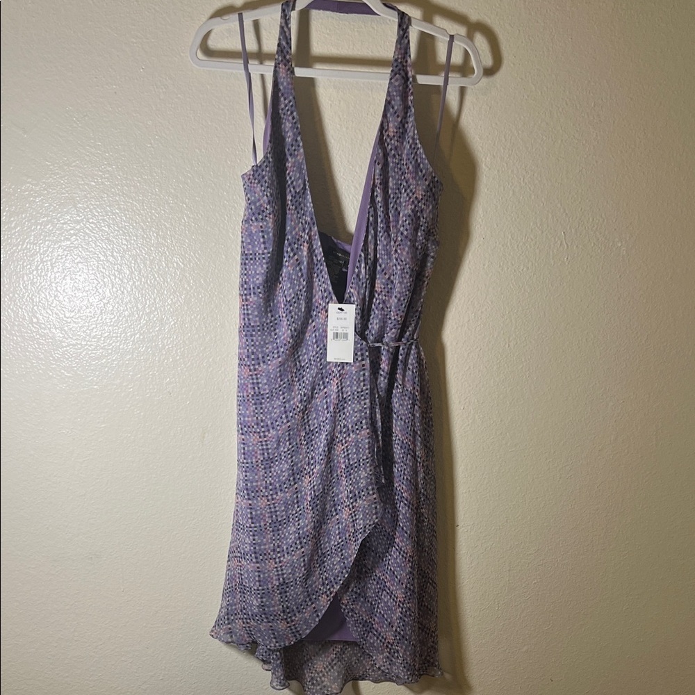 BCBGMaxAzria Lavender silk  Halter Dress size 6
